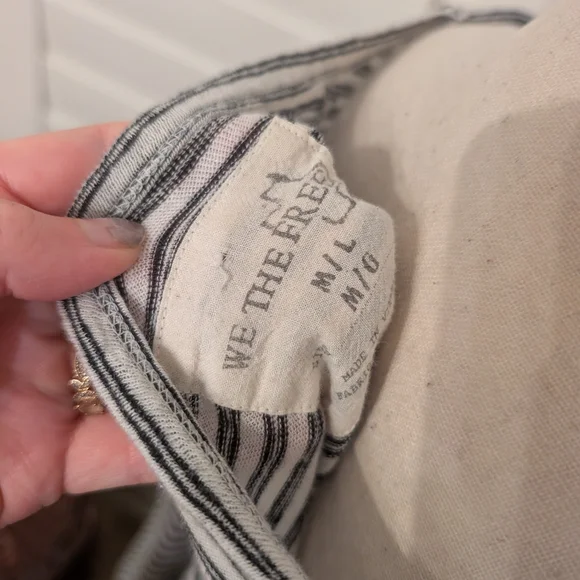 We The Free Black and White Striped Short Sleeve Top - Picture 5 of 5